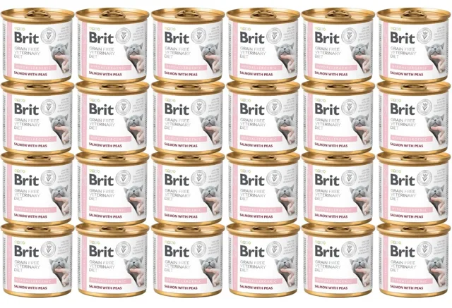 BRIT Veterinary Diet Hypoallergenic Salmon &amp; Pea pro kočky s alergiemi 24x200 g