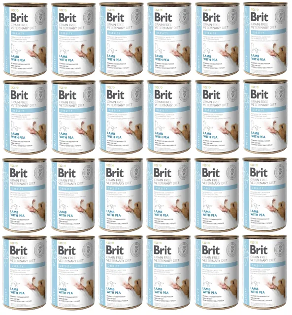 BRIT Veterinary Diet Obesity Lamb&amp;Pea 24x400 g