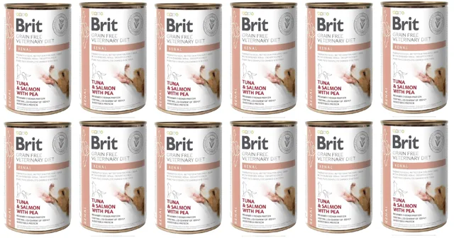BRIT Veterinary Diet Renal Tuna&amp;Salmon&amp;Pea 12x400 g