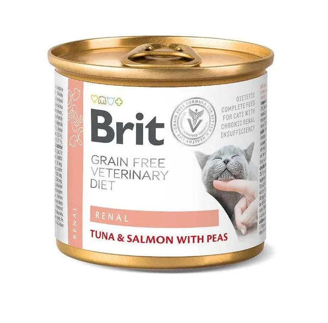 BRIT Veterinary Diet Renal Tuna&amp;Salmon&amp;Pea 200g