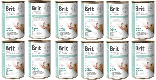 BRIT Veterinary Diet Struvite Turkey&amp;Pea 12x400 g