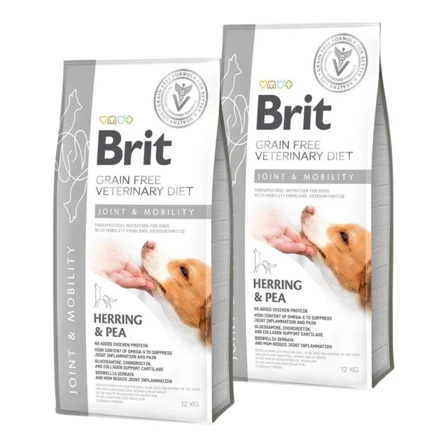 BRIT Veterinary Diets Dog Mobility 2x12 kg veterinární krmivo bez obilovin pro psy trpící artrózou a osteoartrózou
