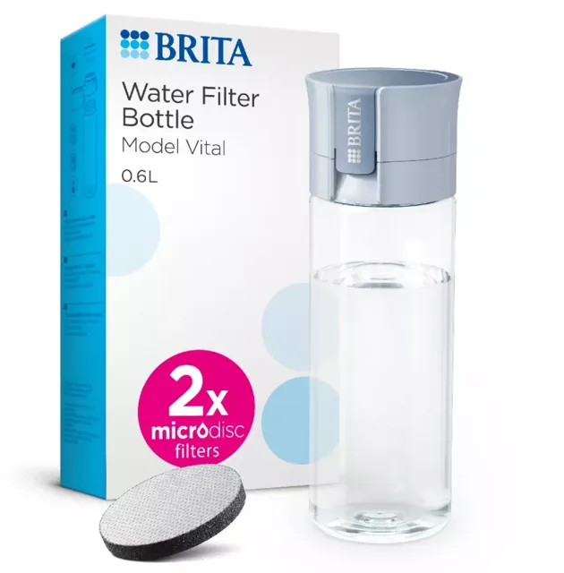 Brita Filtrační láhev na vodu Fill & Go Vital se 2 filtry Micro Disc 0,6 l Modrá