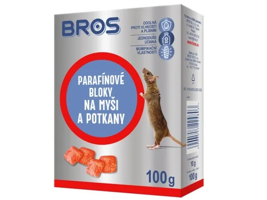 Bros parafínové bloky na myši a potkany 100 g