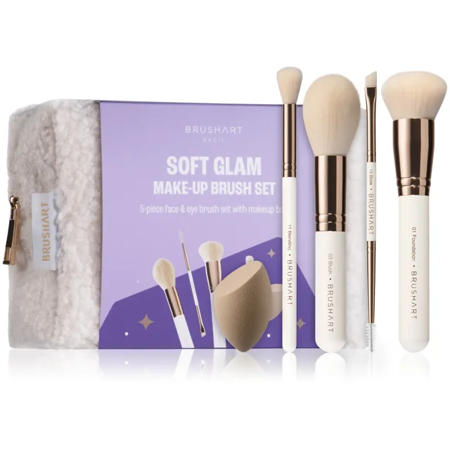 BrushArt Dárková sada Soft Glam Face & Eye Brush Set