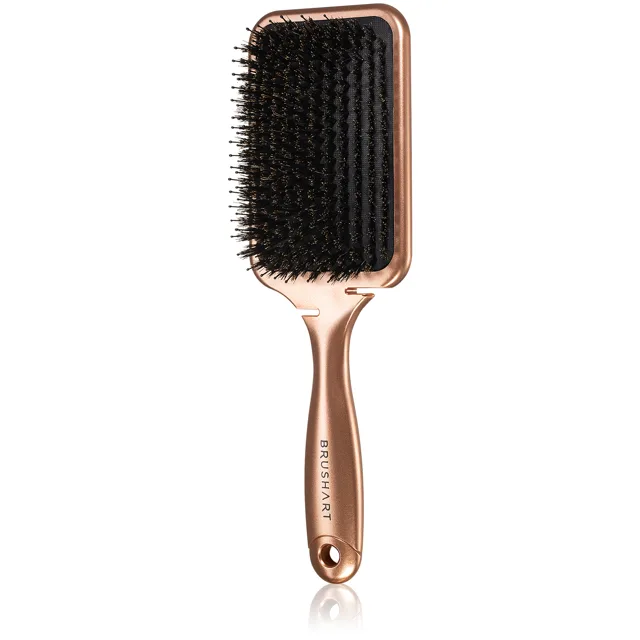 BrushArt Plochý kartáč Boar Bristle Paddle Hairbrush Bronzový