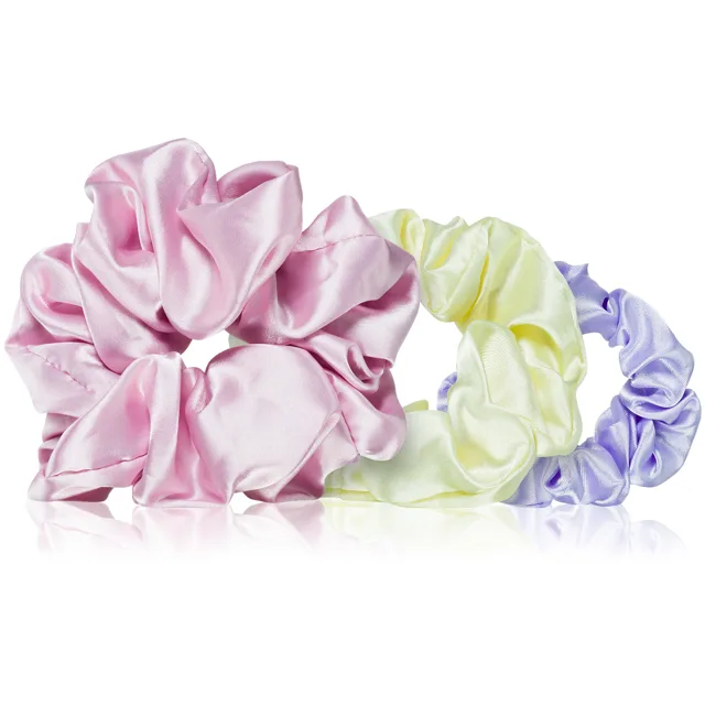 BrushArt Saténová gumička do vlasů Daisy Dreams Scrunchie 3 ks