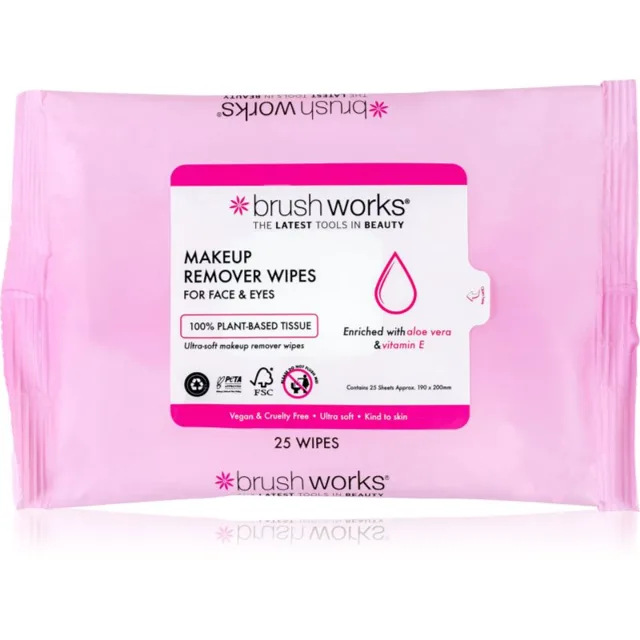 Brushworks Makeup Remover Wipes odličovací ubrousky na make-up 25 ks