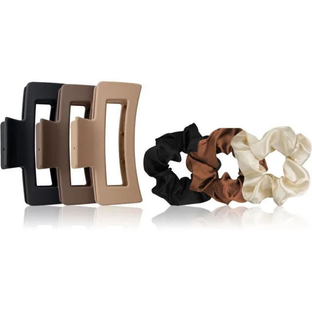 Brushworks Natural Hair Clip & Scrunchie Set dárková sada na vlasy