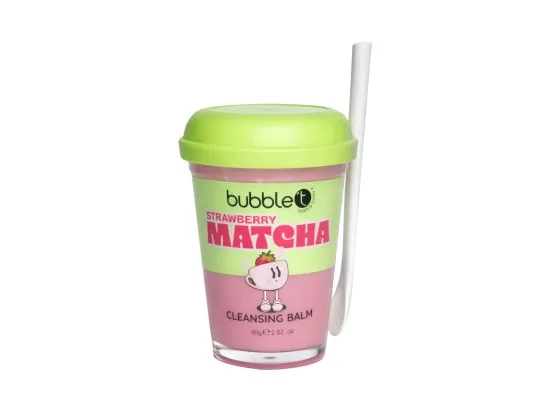 Bubble T čistící balzám na obličej jahoda-matcha 80 g