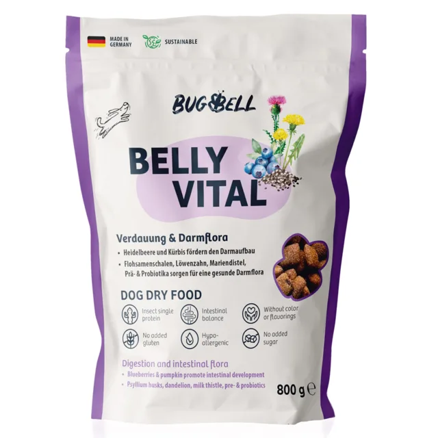 BugBell Belly Vital trávení a střevní flóra - výhodné balení: 4 x 7 kg