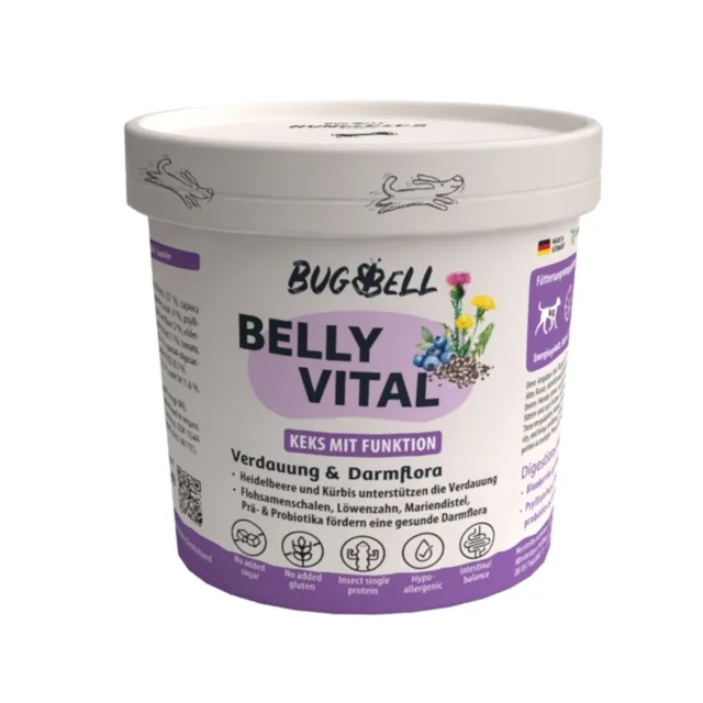 BugBell BugKeks Belly Vital trávení a střevní flóra - výhodné balení: 16 x 150 g