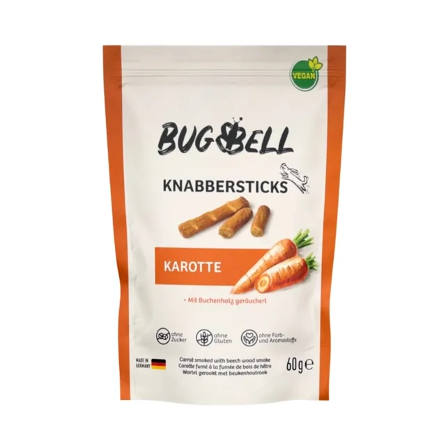 BugBell tyčinky na okusování mrkev - 60 g