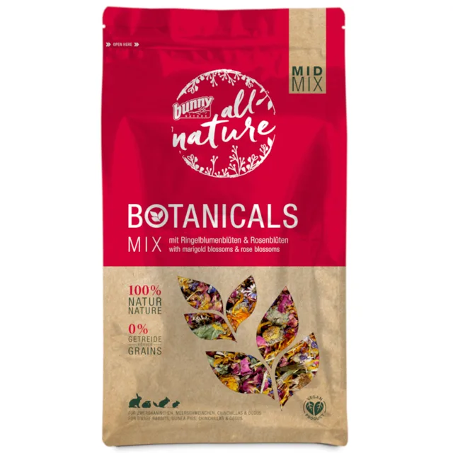 Bunny All Nature Botanicals Mid Mix květy měsíčku lékařského a růží - 130 g
