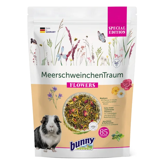 bunny MeerschweinchenTraum Special Edition Flowers - výhodné balení: 3 x 1,5 kg