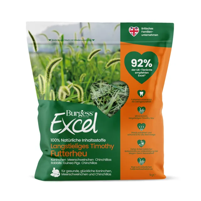 Burgess Excel krmné seno Timothy s dlouhým stonkem - 1 kg