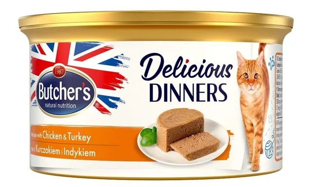 BUTCHER'S Classic Delicious Dinners s kuřecím a krůtím masem 85g