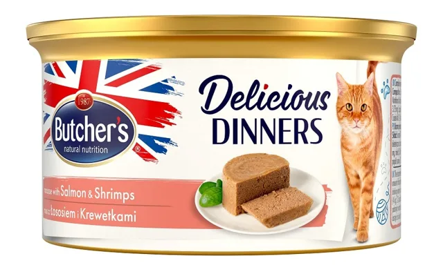 BUTCHER'S Classic Delicious Dinners s lososem a krevetami 85 g