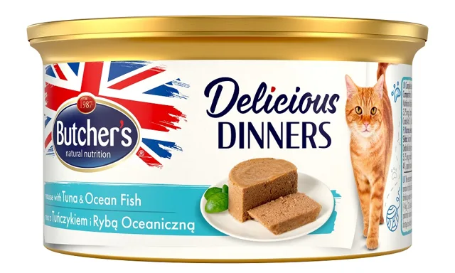 BUTCHER'S Classic Delicious Dinners s tuňákem a mořskou rybou 85 g