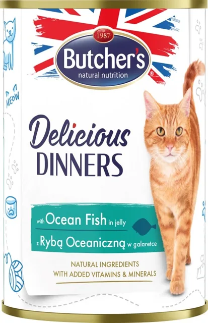 BUTCHER'S Delicious Dinners kousky mořské ryby v želé 400g