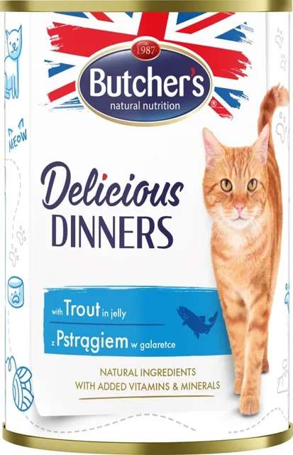BUTCHER'S Delicious Dinners kousky pstruha v želé  400g