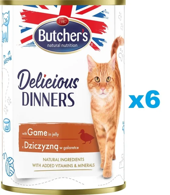 BUTCHER'S Delicious Dinners kousky zvěřiny v želé 6x400g
