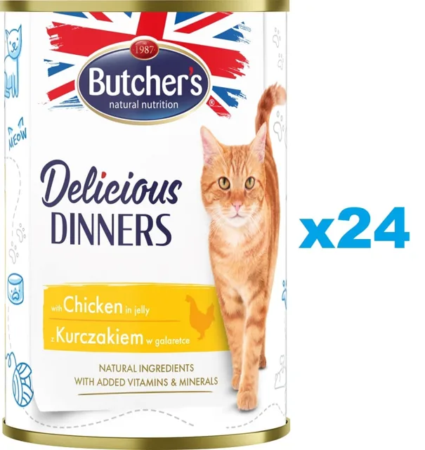 BUTCHER'S Delicious Dinners kuřecí maso v želé 24 x 400g