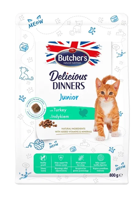 BUTCHER'S Functional Cat Dry Kitten pro koťata s krůtou 800 g