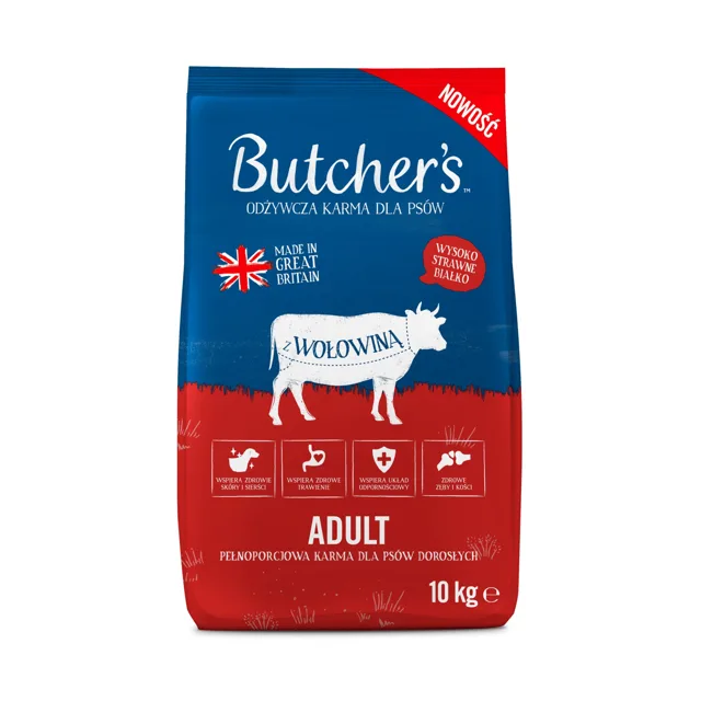 Butcher's Natural & Healthy s hovězím - 10 kg