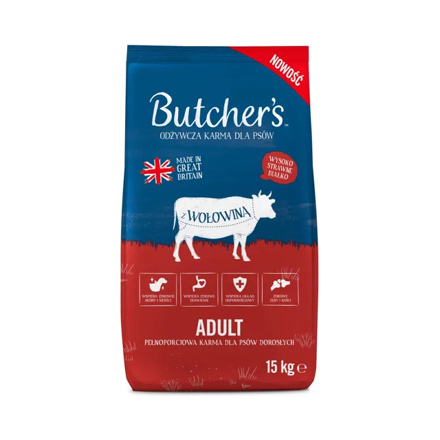 Butcher's Natural & Healthy s hovězím - 15 kg