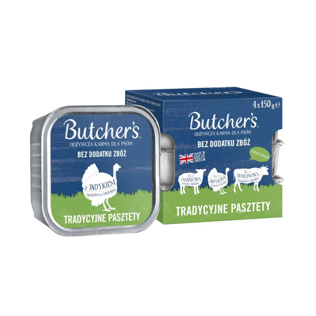 Butcher's Original 24 x 150 g - výhodné balení - Mix 1: Šťavnaté recepty (hověží, jehněčí, kuřecí)