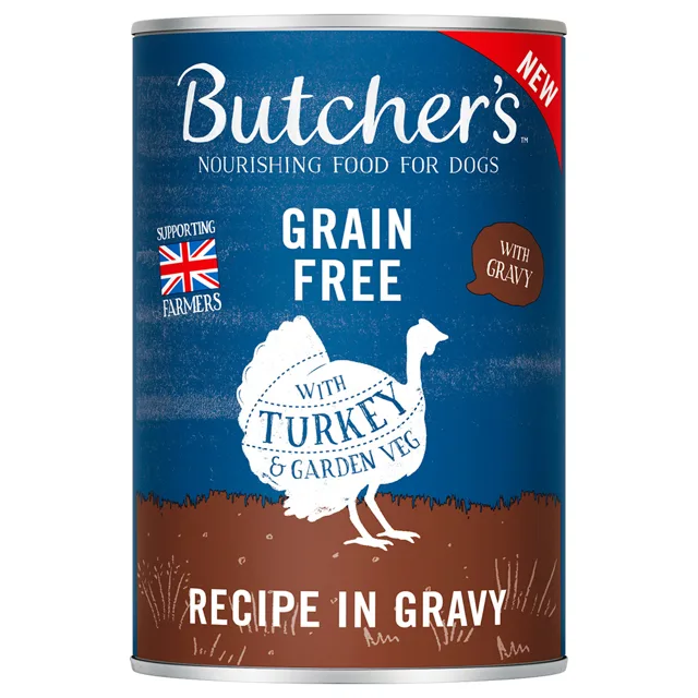 Butcher's Original bez obilovin pro psy 24 × 400 g - s krůtím v omáčce
