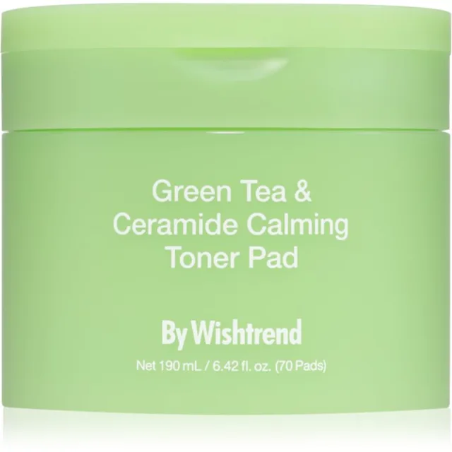 By Wishtrend Green Tea & Ceramide Calming Toner Pad tonizační polštářky se zklidňujícím účinkem 70 ks