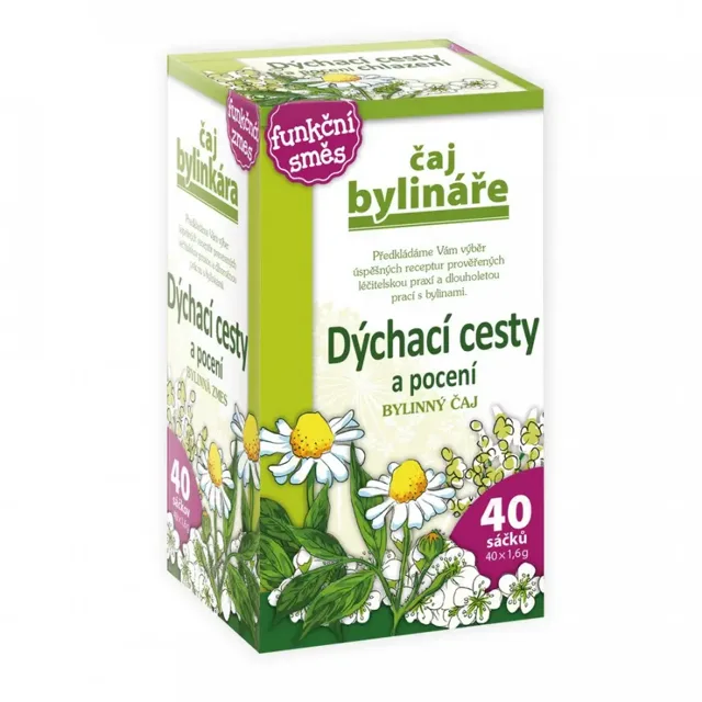 Bylinář Dýchací cesty a pocení 40 x 1.6 g