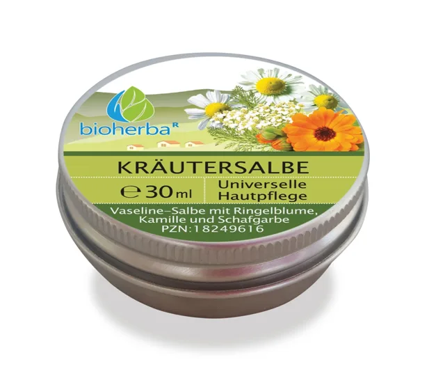Bylinná mast s měsíčkem, heřmánkem a řebříčkem - 30 ml - Bioherba