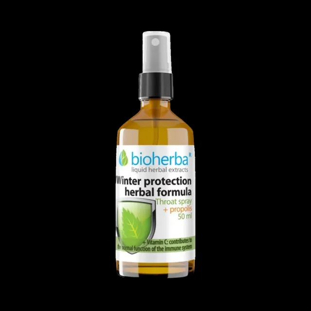 Bylinný sprej do krku s propolisem a vitamínem C – zimní ochrana – 50 ml – Bioherba