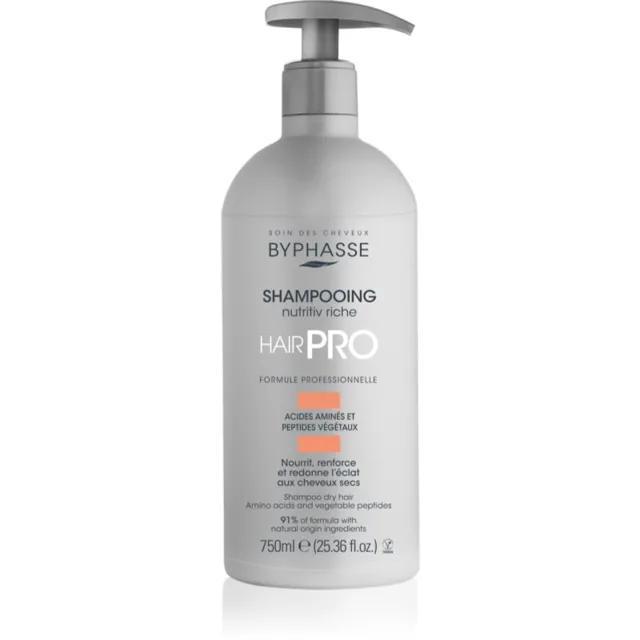 BYPHASSE Hair Pro vyživující šampon pro suché vlasy 750 ml