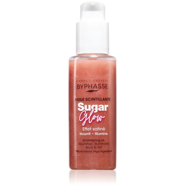 BYPHASSE Sugar Glow třpytivý olej na tělo a vlasy 100 ml