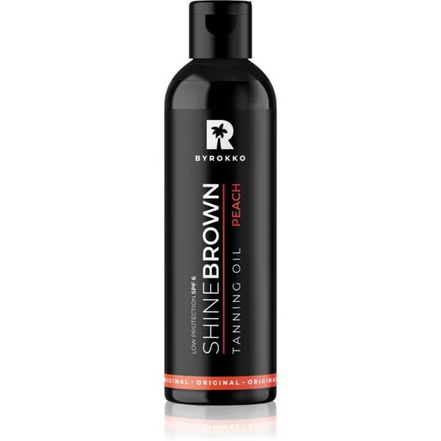 BYROKKO Shine Brown Peach ochranný olej pro podporu opálení SPF 6 150 ml
