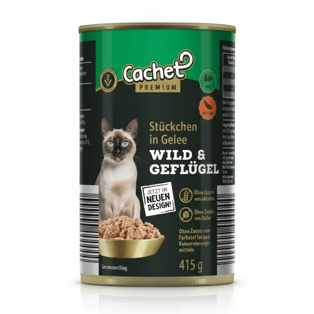 Cachet Premium Konz. pro Kočky 415g - 7 x MIX