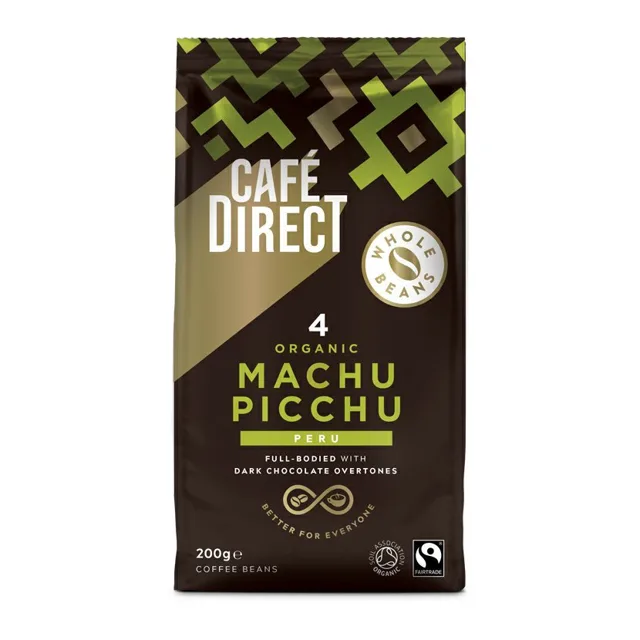 Cafédirect BIO Machu Picchu SCA 82 zrnková káva, 200 g