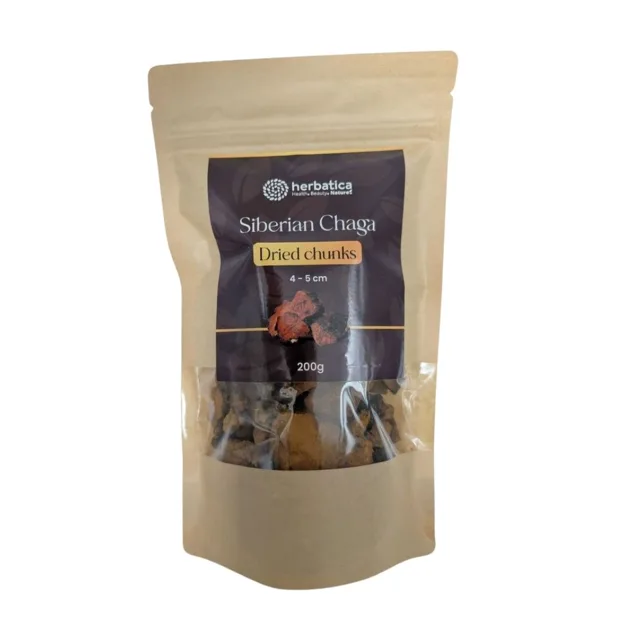 Čaga sibiřská sušené kousky (4–5 cm) – 200 g