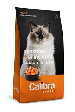 Calibra Cat Expert  Adult Sensitive & Shiny Coat 6kg