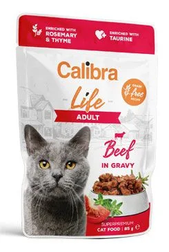 Calibra Cat Life kapsa Adult Beef In Gravy 85g