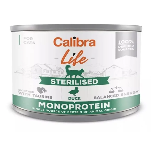 Calibra Cat Life konzerva Sterilised Duck Monoprotein 200 g | P58066
