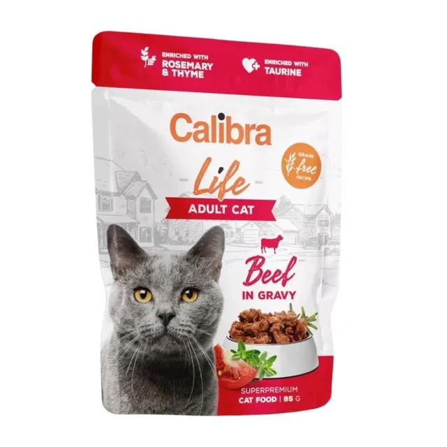 CALIBRA Cat Life Pouch Adult Beef in gravy 85 g