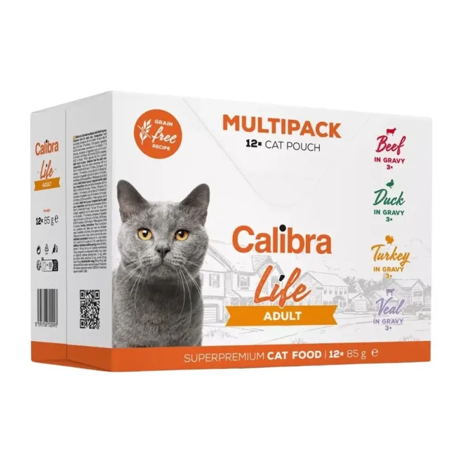 CALIBRA Cat Life Pouch Adult Multipack in gravy 12x85 g