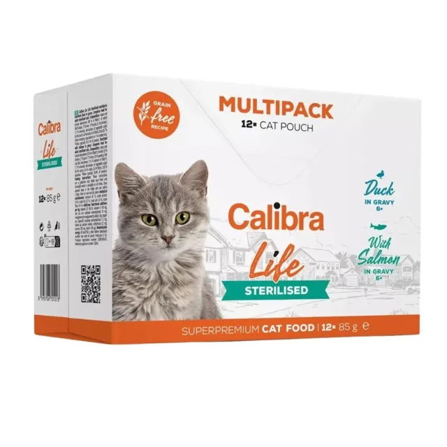 CALIBRA Cat Life Pouches Sterilised Multipack in gravy 12x85 g