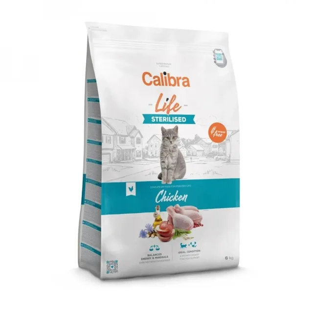 CALIBRA Cat Life Sterilised Chicken 6 kg granule pro kočky po sterilizaci nebo kastraci
