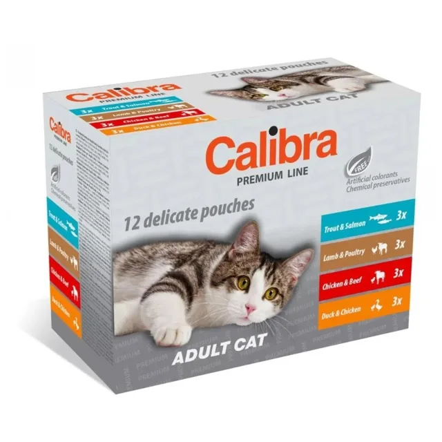 CALIBRA Cat Premium Line Adult Multipack 12x100 g